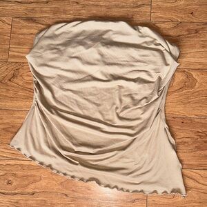 Beige Strapless Top